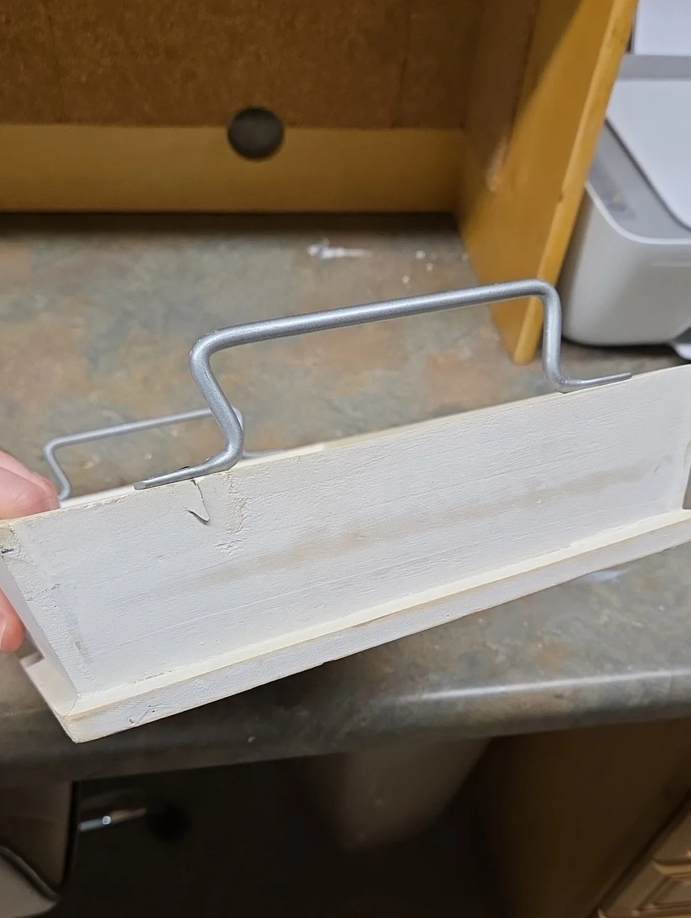 Wooden DecorativeTray with Metal Handles